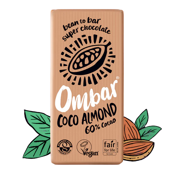 Ombar čokoláda mandle kokos 70g
