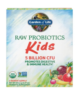 RAW organické probiotiká - pre deti - na podporu trávenia, s banánovou príchuťou